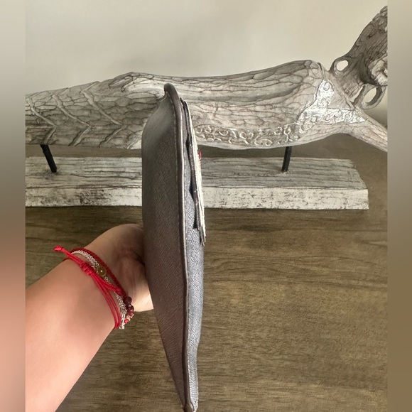 COACH PEWTER DARCY LEATHER LION ACCESSORY POUCH - Picture 5 of 6